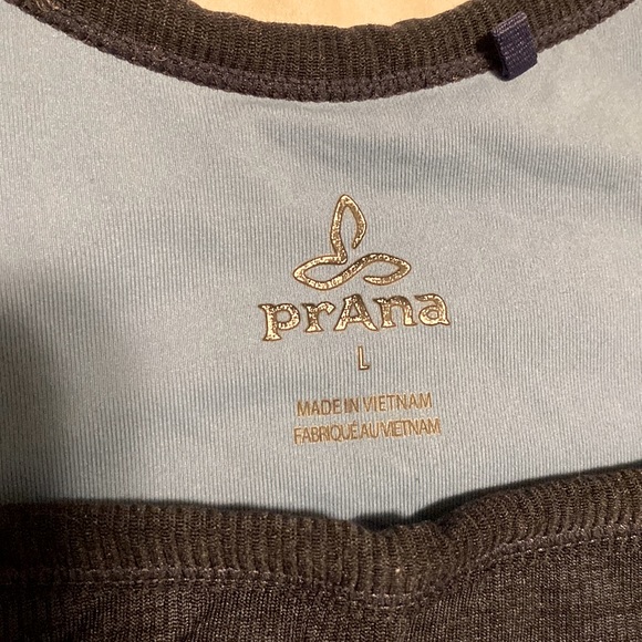 Prana cropped workout top sports bra size large navy blue - Picture 2 of 7